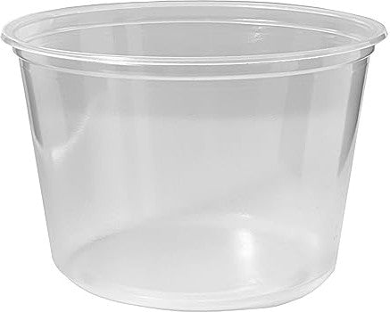 Fabri-Kal - 16 Oz Polypropylene Clear Round Deli Containers , 500/Cs - 9505102