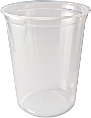 Fabri-Kal - 32 Oz Polypropylene Clear Round Deli Containers, 500/Cs - 9505104