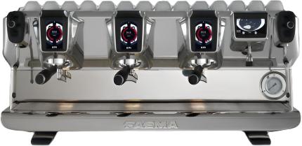 Faema - E71 GTi A3 Black Automatic 3 Group Espresso Coffee Machine - F01-UB336I9BT999A
