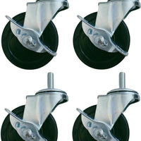 Fagor - 3" Stem Castors kit For Undercounter Refrigerators, Pack of 4 - CAS-3