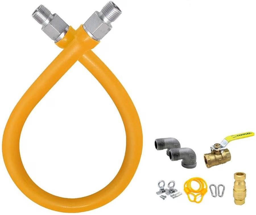 Fagor - Easyflex 3/4" x 36" Gas Hose Connector Kit with Quick Disconnect - EFGC-FS-034-K1-36