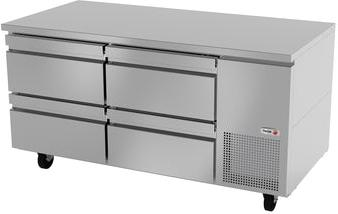 Fagor - SUR Series 115V, 67" Deep Undercounter Refrigerator With Four Drawer - SUR-67-D4