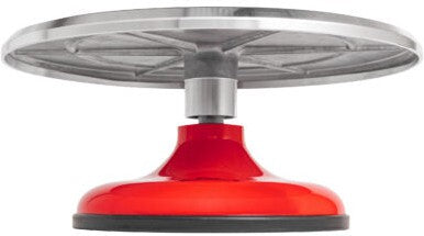 Fat Daddio's - 12" x 5" Aluminum Top Pedestal Turntable with Brake and Top Measuring Guide - TT-1255