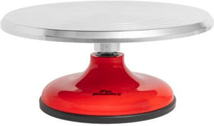 Fat Daddio's - 12" x 5" Aluminum Top Pedestal Turntable with Brake and Top Measuring Guide - TT-1255