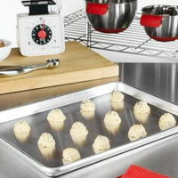 Fat Daddio's - 18" x 13" x 1" Natural Aluminum Sheet Pan - SP-HALF