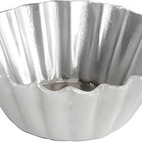 Fat Daddio's - 2"X 0.9" Aluminum Natural Solid Bottom Heavy Duty Mini Tartlette Pan Pack Of 20 - PMTH-2