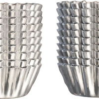 Fat Daddio's - 2"X 0.9" Aluminum Natural Solid Bottom Heavy Duty Mini Tartlette Pan Pack Of 20 - PMTH-2