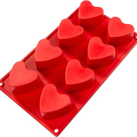 Fat Daddio's - 2.36" x 1.38" Silicone 8 Cavities Baking Heart Mold - SMF-040