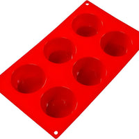 Fat Daddio's - 2.72" x 1.38" Silicone 6 Cavities Deep Baking Mold - SMF-023