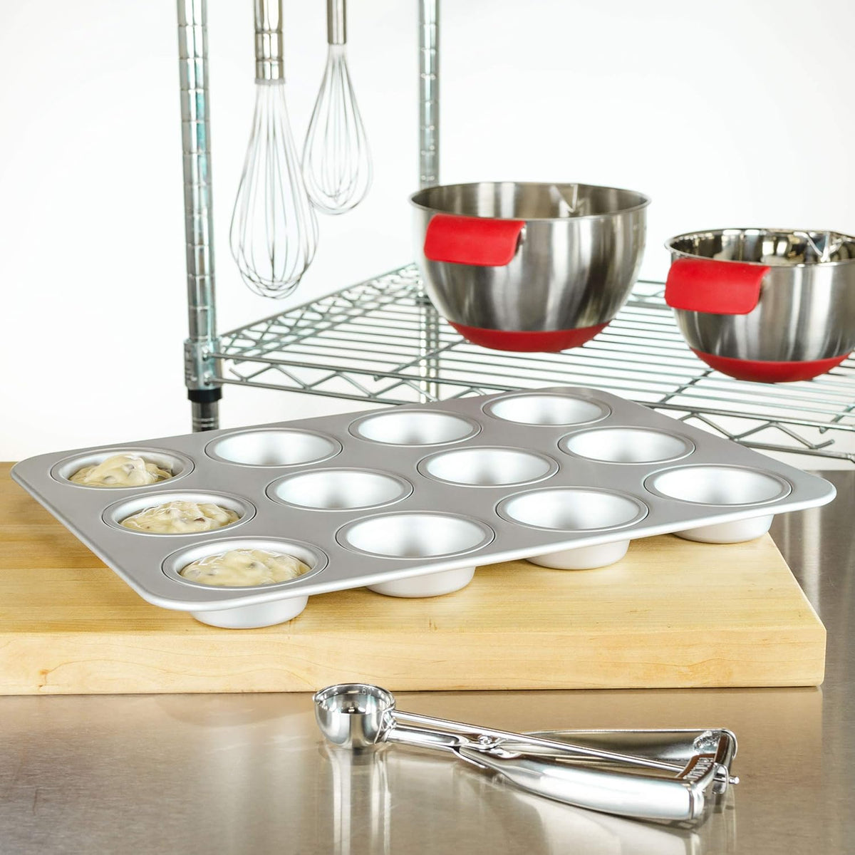 Fat Daddio's - 2.875" X 2" X 1.375" Aluminum Anodized Muffin Pan - MFN-STD