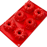 Fat Daddio's - 2.95" x 1.57" Silicone 6 Cavity Baking Regal Variety Mold -SMF-061