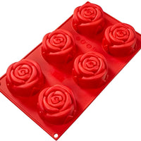 Fat Daddio's - 2.99" x 1.57" Silicone 6 Cavities Baking Rose Mold - SMF-077