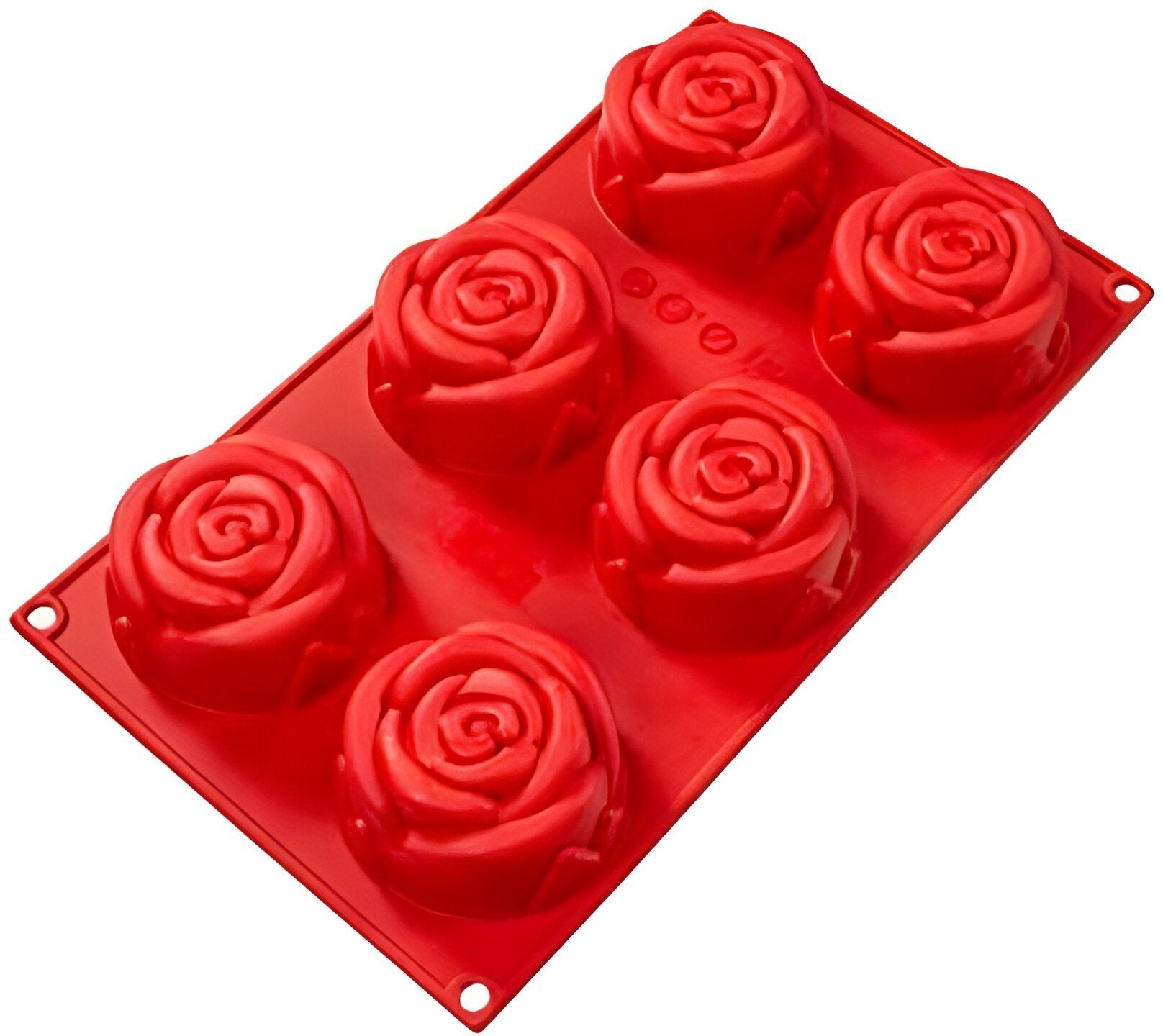 Fat Daddio's - 2.99" x 1.57" Silicone 6 Cavities Baking Rose Mold - SMF-077