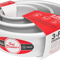 Fat Daddio's - 3", 5", 7" Aluminum Anodized Round Baking Pan, Pack of 3 - PRD-1BOX