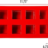 Fat Daddio's - 3.11" x 1.14" x 1.18" Silicone 12 Cavities Baking Cake Mold - SMF-026