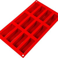 Fat Daddio's - 3.11" x 1.14" x 1.18" Silicone 12 Cavities Baking Cake Mold - SMF-026