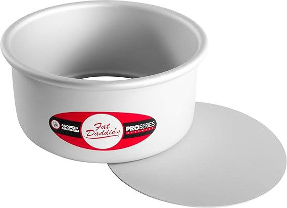 Fat Daddio's - 4" x 3" Aluminum Anodized Round Removable Bottom Baking Pan - PCC-43