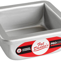 Fat Daddio's - 4" x 4" x 2" Anodized Aluminum Square Cake Pan - PSQ-442 - DISCONTINUED