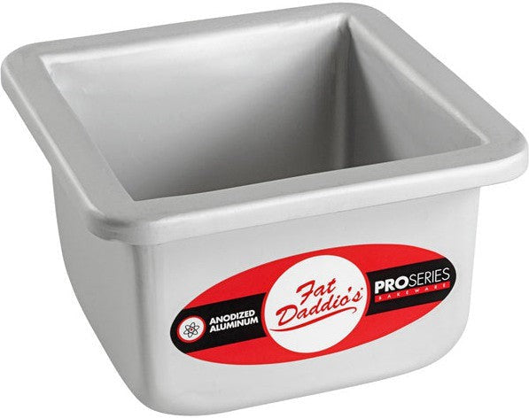 Fat Daddio's - 4" x 4" x 3" Anodized Aluminum Square Cake Pan - PSQ-443