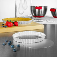 Fat Daddio's - 4.25" X 1" Aluminum Anodized Removable Bottom Fluted Tart Pan - PFT-425