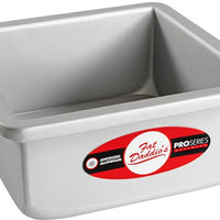 Fat Daddio's - 6" x 6" x 3" Anodized Aluminum Square Cheesecake Pans - PSQCC-663
