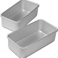 Fat Daddio's - 7.7" X 3.75" X 2.5" Aluminum Anodized Bread Pan, Pack of 2 Piece - BP-SET