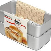 Fat Daddio's - 7.7" X 3.75" X 2.5" Aluminum Anodized Bread Pan, Pack of 2 Piece - BP-SET
