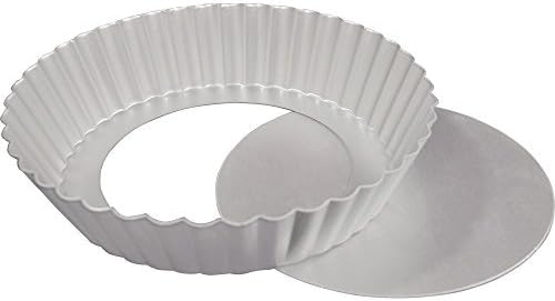Fat Daddio's - 8" x 1" Aluminum Anodized Removable Bottom Fluted Tart Pan - PFT-8