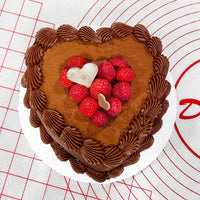 Fat Daddio's - 8" x 3" Aluminum Anodized Removable Bottom Heart Cake Pan - PHT-L83