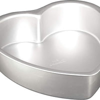 Fat Daddio's - 8" x 3" Aluminum Anodized Removable Bottom Heart Cake Pan - PHT-L83