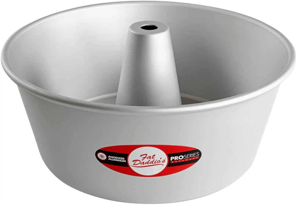 Fat Daddio's - 8" x 3.75" Anodized Aluminum, Round Angel Food/Baking Pan - PAF-8375