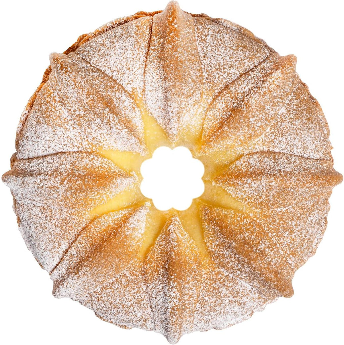 Fat Daddio's - 8.5" x 3.75" Non-Stick Silicone 3.75 Cup Bakeware Floral Crown Tube Cake Pan Mold - SMF-202