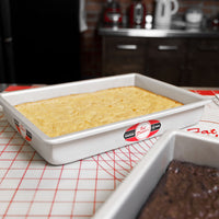 Fat Daddio's - 9" x 13" x 2" Aluminum Anodized Removable Bottom Sheet Cake Pan - POBCC-9132