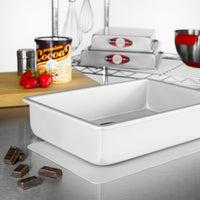 Fat Daddio's - 9" x 13" x 3" Aluminum Anodized Removable Bottom Sheet Cake Pan - POBCC-9133