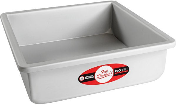 Fat Daddio's - 9" x 9" x 3" Anodized Aluminum Square Cheesecake Pans - PSQCC-993