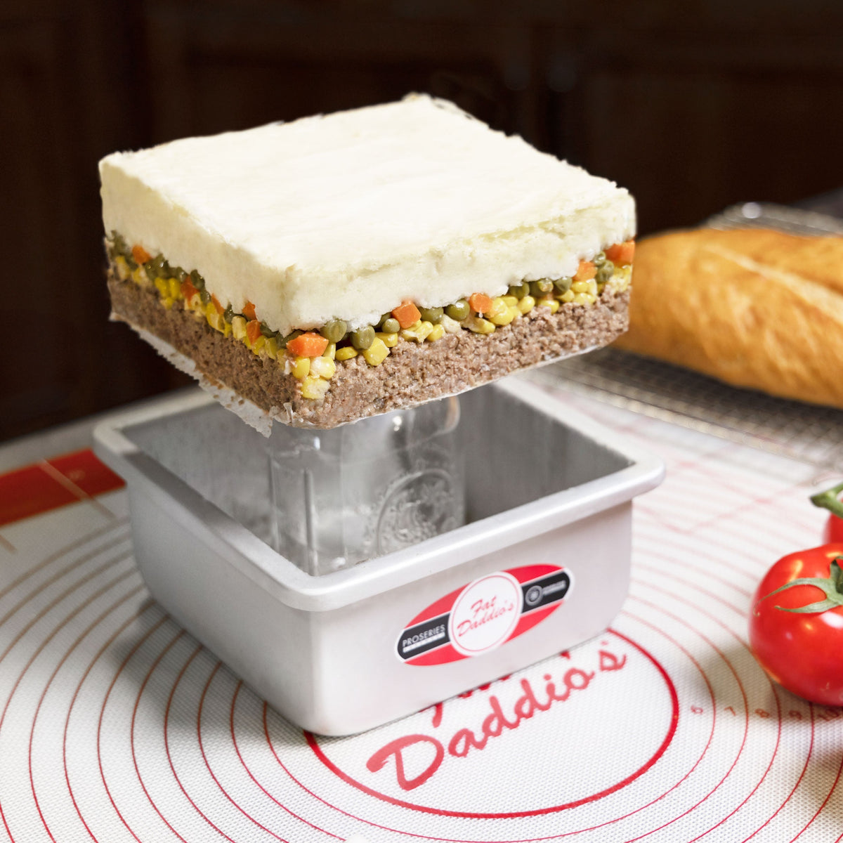 Fat Daddio's - 9" x 9" x 3" Anodized Aluminum Square Cheesecake Pans - PSQCC-993