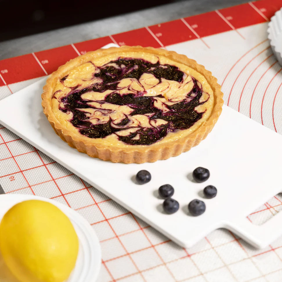 Fat Daddio's - 9.5" x 1" Aluminum Anodized Removable Bottom Fluted Tart Pan - PFT-95