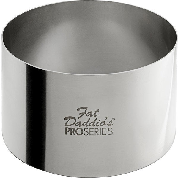 Fat Daddio's - Pro Series 3" x 1.75" Stainless Steel Round Cake & Pastry Rings - SSRD-3175