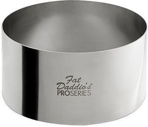 Fat Daddio's - Pro Series 3.5" x 1.75" Stainless Steel Round Cake & Pastry Rings - SSRD-35175
