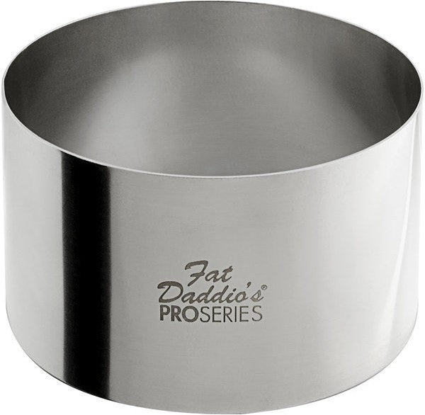 Fat Daddio's - Pro Series 3.5" x 2" Stainless Steel Round Cake & Pastry Rings - SSRD-3520