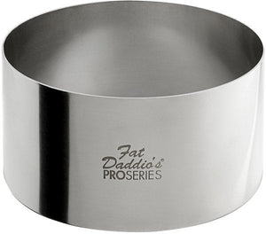 Fat Daddio's - Pro Series 4" x 2" Stainless Steel Round Cake & Pastry Rings - SSRD-4020