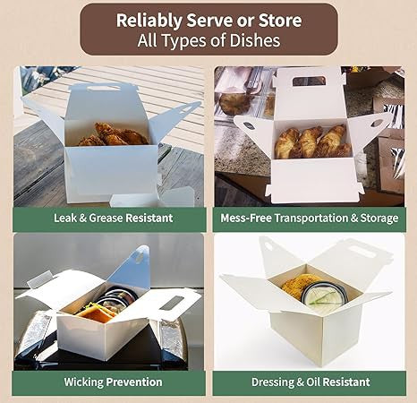 Fc Meyer Packaging - MeyerBarn Take Out Cartons with Handle, 100/cs - STOCW-0010