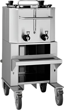 Fetco - 18 Gal Stainless Steel Thermal Dispenser with Mobile Cart - D021 (Special Order Item, ETA 3-4 Weeks)