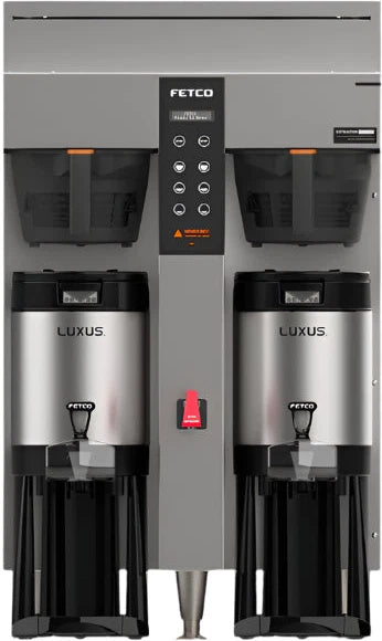 Fetco - 1.5 Gal Extractor Metal BB Plus Double Automatic Thermal Server Coffee Brewer with Max Amp Draw 25.5 & 22.2 - E1252US-UB230-MM110 (Special Order Item, ETA 3-4 Weeks)