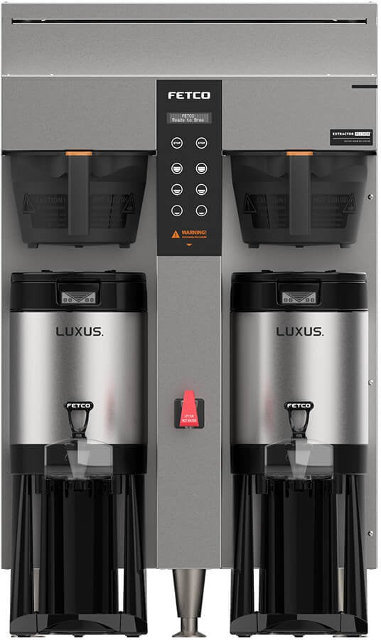 Fetco - 1.5 Gal Extractor Plastic BB Plus Double Automatic Thermal Server Coffee Brewer with Max Amp Draw 25.5 & 22.2 - E1252US-UB230-PM110 (Special Order Item, ETA 3-4 Weeks)