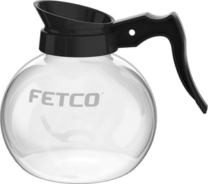 Fetco - 1.9 L Glass Server with Black Handle Pack of 3 - D068