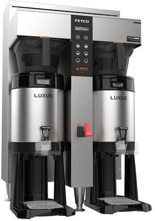 Fetco - 2 Gal Extractor Metal BB Plus Double Automatic Thermal Server Coffee Brewer with Max Amp Draw 42.2 & 36.6 - E1253US-UB250-MM110 (Special Order Item, ETA 3-4 Weeks)