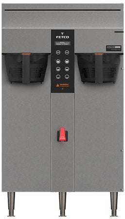 Fetco - 26.25" 208-240V Extractor Plus Plastic BB Double Automatic Thermal Server Coffee Brewer - E1242US-1B230-PM010 (Special Order Item, ETA 3-4 Weeks)