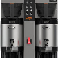 Fetco - 26.25" 208-240V Extractor Plus Plastic BB Double Automatic Thermal Server Coffee Brewer - E1242US-1B230-PM010 (Special Order Item, ETA 3-4 Weeks)