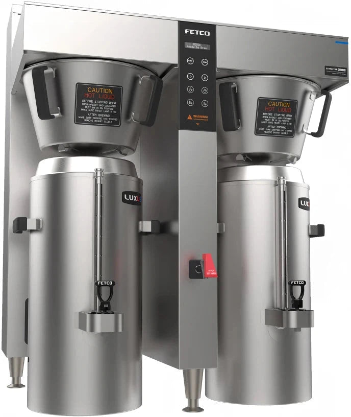 Fetco - 3 Gal Extractor Metal BB Plus Double Automatic Thermal Server Coffee Brewer with Max Amp Draw 22.2 - E1262US-3B330-MM110 (Special Order Item, ETA 3-4 Weeks)